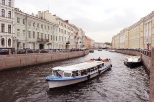 Canal boat in St. Petersburgh
