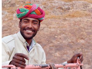 smiling elephant driver