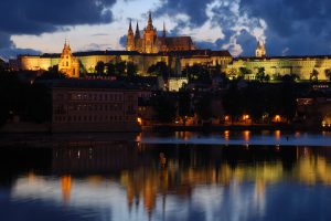 Prague Castle at night